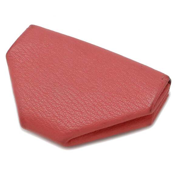 HERMES Le Vingt Quatre Coin Case, Chevre Mysore Leather, Rose Lipstick, Y Stamp